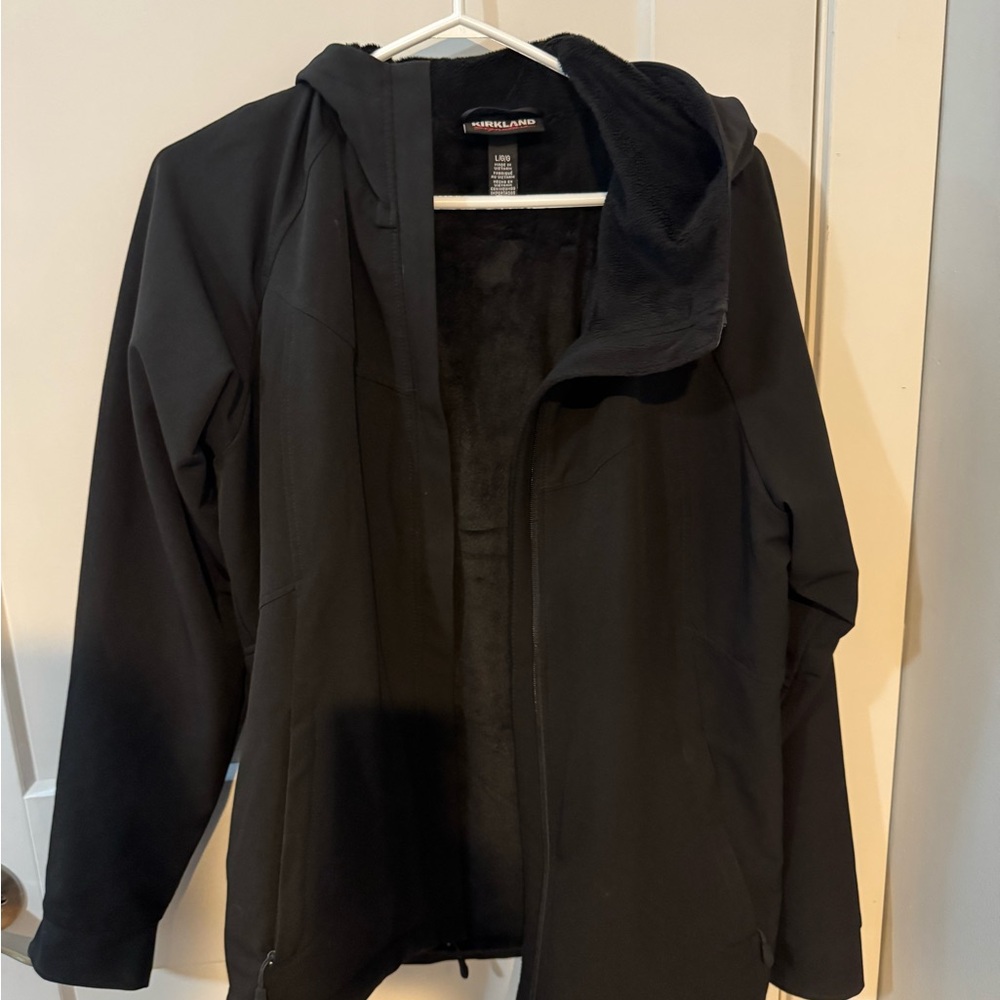 Kirkland Signature Black Fleece Rain Jacket